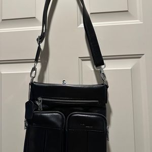 Access Denied Rfdi Blocking Concealed Black Leather Crossbody Purse